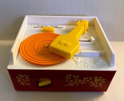 Fisher Price Music Box Record Player 2014 Repop Retro Vintage Look W/ 4 Records-image