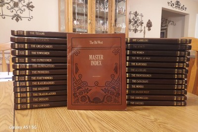 Time-Life Books The Old West Series Set of 25 Leatherette Cover 1970’s w/ Index-image