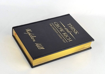 Napoleon Hill THINK AND GROW RICH Deluxe Leather Bound Gilded Ribbon marker NEW-image