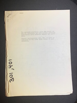 Fisher 301 401 Service Manual Schematics Receiver Photocopy-image