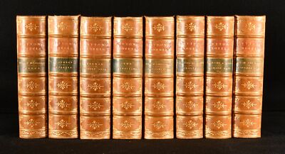 c1875 16vol in 8 Lord Lytton's Novels Leather Knebworth Edition-image
