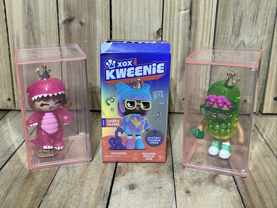 xox Kweenie Dolls quirky kweens, Kween of pickles And Godzilla 4” With Cases Box-image