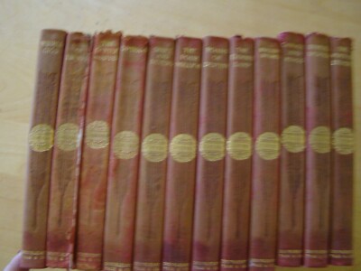 12 VOLUMES WORKS O.HENRY 1915-16 DOUBLEDAY EDITION RED LEATHER-image