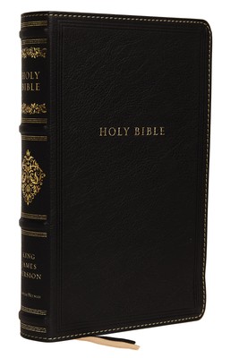 KJV, Personal Size Reference Bible, Sovereign Collection, Genuine Leather, Blac,-image