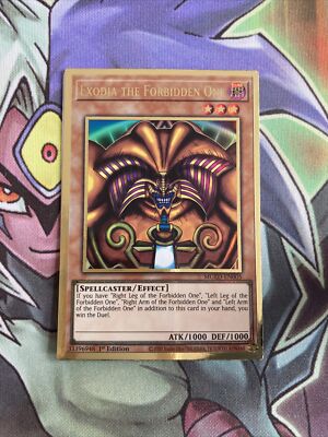 MGED-EN005 Exodia The Forbidden One Gold Rare 1st Edition NM Yugioh Card-image