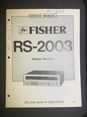 Fisher RS-2003  Service Manual Stereo Receiver Original-image