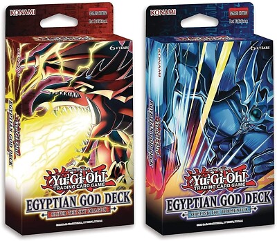 (2) Yugioh EGYPTIAN GOD DECK  Slifer The Sky Dragon, Obelisk The Tormentor Set-image