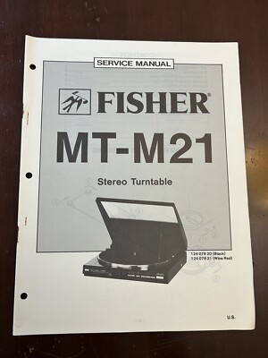 Fisher MT-M21 Stereo Turntable Service Manual Vintage OEM Repair Diagrams-image