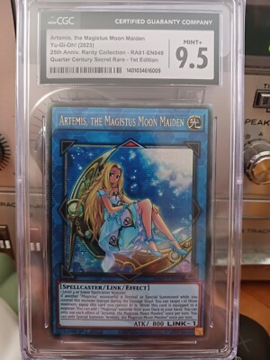 2023 GGC 9.5 YUGIOH 25TH STARLIGHT QUARTER CENTURY ARTEMIS MAGISTUS MOON MAIDEN-image
