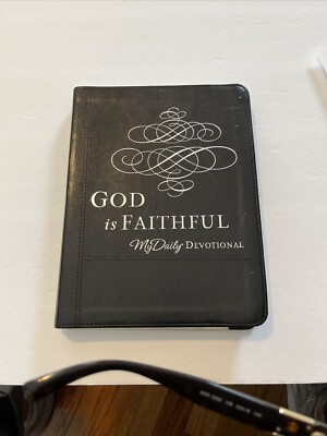 NEW God Is Faithful My Daily Devotional Leather Bound Book-image
