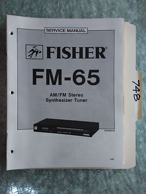 Fisher FM-65 service manual original repair book stereo tuner receiver radio-image