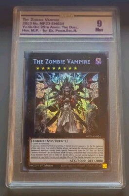 2023 GRADED 9 YUGIOH DUELING HEROES MP23 1ST ED SECRET RARE ZOMBIE VAMPIRE 💫-image