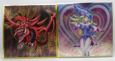 Yu-Gi-Oh! H Prize Metallic Paper Dark Magician Girl & Slifer the Sky Dragon New-image