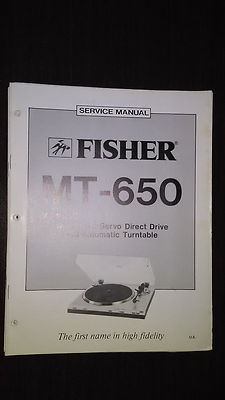 Fisher mt-650 c Service Manual original book stereo turntable record player-image