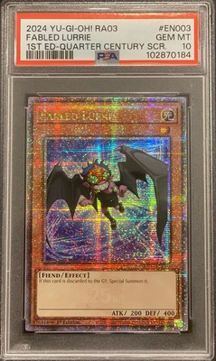 2024 PSA 10 YUGIOH RA03 BONANZA QC SECRET RARE FABLED LURRIE 💎-image