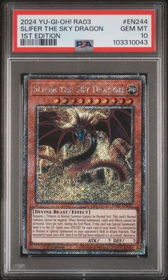 2024 YU-GI-OH! RA03-QUARTER CENTURY BONANZA 1ST ED SLIFER THE SKY DRAGON PSA 10-image