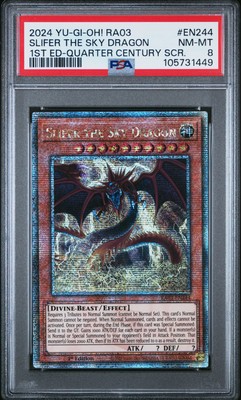 2024 YU-GI-OH! RA03-QUARTER CENTURY BONANZA #EN244 SLIFER THE SKY DRAGON PSA 8-image