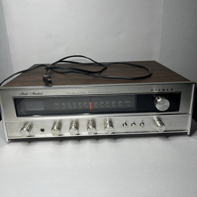 Fisher Model 132 AM/FM Studio Standard Stereo Receiver Wood Finish TESTED READ-image