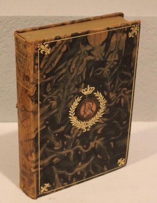 1905 “Monsieur, Madame, and Bebe” by Gustave Droz, Leather Bound w/ Medallion-image