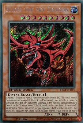 SBC1-ENH01 SLIFER THE SKY DRAGON SECRET RARE 1ST EDITION YuGiOh CARD-image