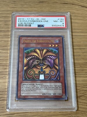 YUGIOH! PSA 8 NM-MT 2010 Exodia the Forbidden One LOB-124 Ultra Rare Reprint-image