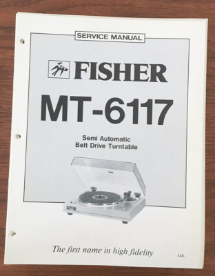 Fisher MT-6117 Record Player / Turntable Service Manual *Original*-image