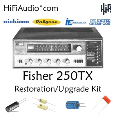 Fisher 250TX receiver restoration recap repair upgrade rebuild kit capacitor-image