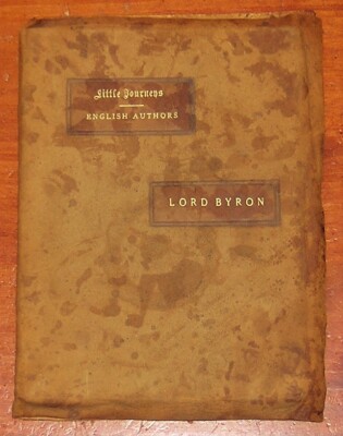 Lord Byron Roycrofters Elbert Hubbard Signed Limited Edition 7/925 Suede Leather-image