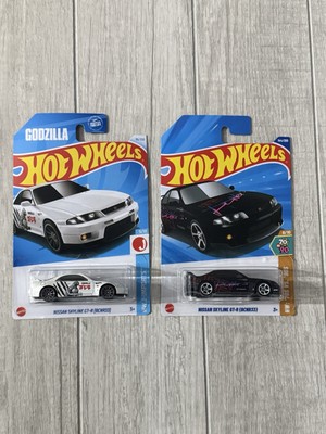 2025 Hot Wheels G Case Nissan Skyline GT-R R33 Black HKS & Godzilla (Lot Of 2)-image