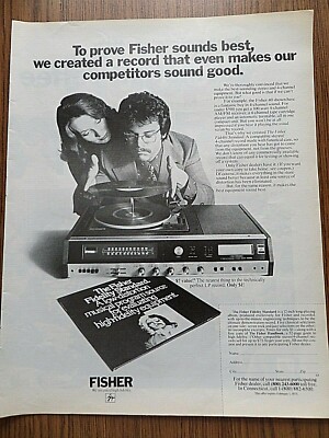 1972 Fisher Stereo 40 4 Channel AM/FM Receiver Turntable Ad-image