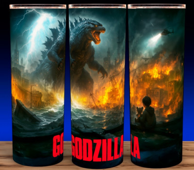 Godzilla King of Monsters Walking Through Destroyed City Cup Mug Tumbler 20oz-image