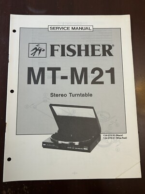 Fisher MT-M21 Turntable Record Player Service Manual Vintage OEM Repair Diagrams-image