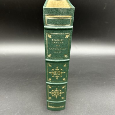 Canterbury Tales Geoffrey Chaucer Franklin Library 1981 Green Leather Book-image