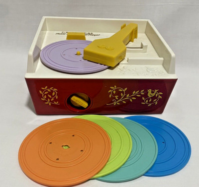 Mattel Fisher Price Music Box Record Player 5 Records 2014 Version-image
