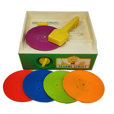 VINTAGE 1984 FISHER PRICE SESAME STREET MUSIC BOX RECORD PLAYER # 995 WORKS!-image
