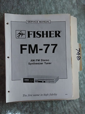 Fisher FM-77 service manual original repair book stereo tuner receiver radio-image