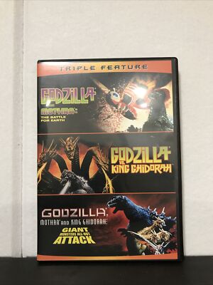 Godzilla Triple Feature, vs. Mothra & King Ghidorah (DVD, 2014, 2-Disc Set) Used-image