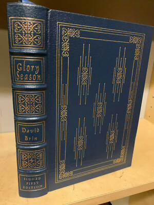Easton Press Glory Season - David Brin    SIGNED Sci Fi 1st Edition-image