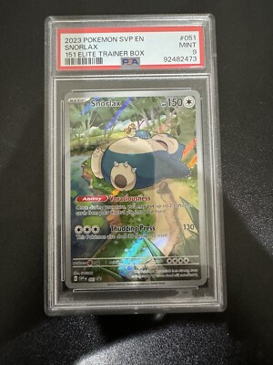 Pokemon TCG Snorlax 151 Scarlet Violet Promo PSA Graded 9 ETB-image