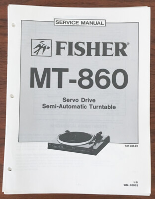 Fisher MT-860 Record Player / Turntable Service Manual *Original*-image