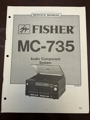 Fisher MC-735 Turntable Cassette System Service Manual Vintage OEM Diagrams-image