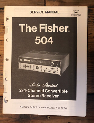 Fisher Model 504 Receiver  Service Manual *Original*-image