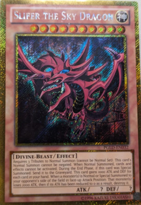 Slifer the Sky Dragon - PGLD EN032 Gold Secret Rare Unlimited YuGiOh TCG Card-image
