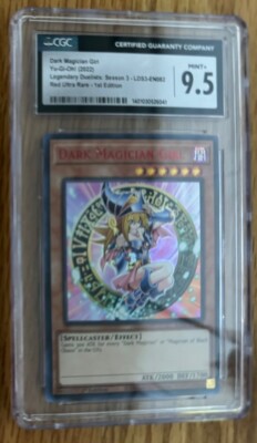 Yugioh Dark Magician Girl 1st Edition Holo CGC Graded 9.5 Not PSA Card-image