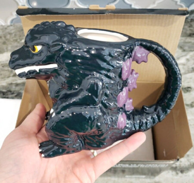 Rare Bioworld TOHO Godzilla Sculpted Ceramic Mug Cup 15 oz Monster Dinosaur -image
