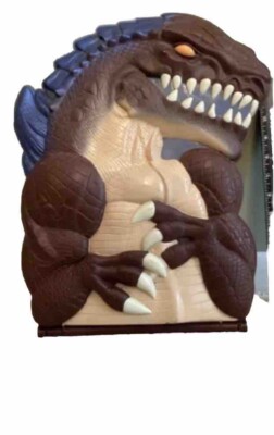 Vintage 1998 Manley Toy Quest Godzilla Action Figure Carry Play Case VTG-image