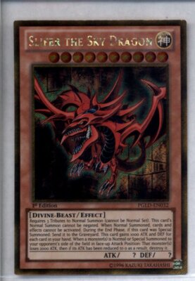 YUGIOH PGLD-EN032 Slifer the Sky Dragon Gold secret rare 1st Edition NM-image