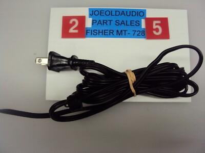 Fisher MT-728 Turntable AC Line Cord & Strain Relief. Tested Parting MT-728-image