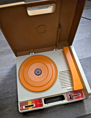 Vintage Fisher Price Portable Phonograph Record Player Works 1978-image