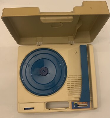 #2 Vintage 1978 Fisher Price Phonograph record player. Blue. WORKS-image
